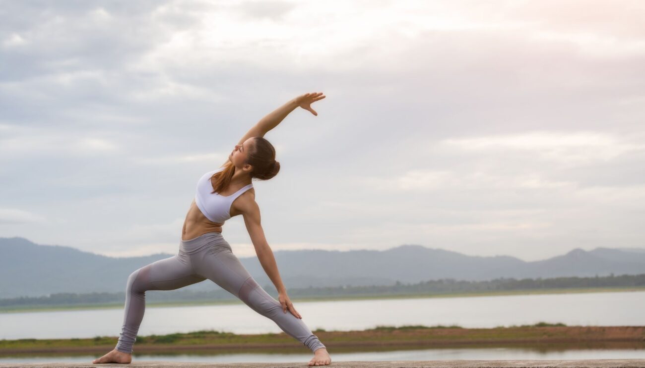 Woman practising Yoga